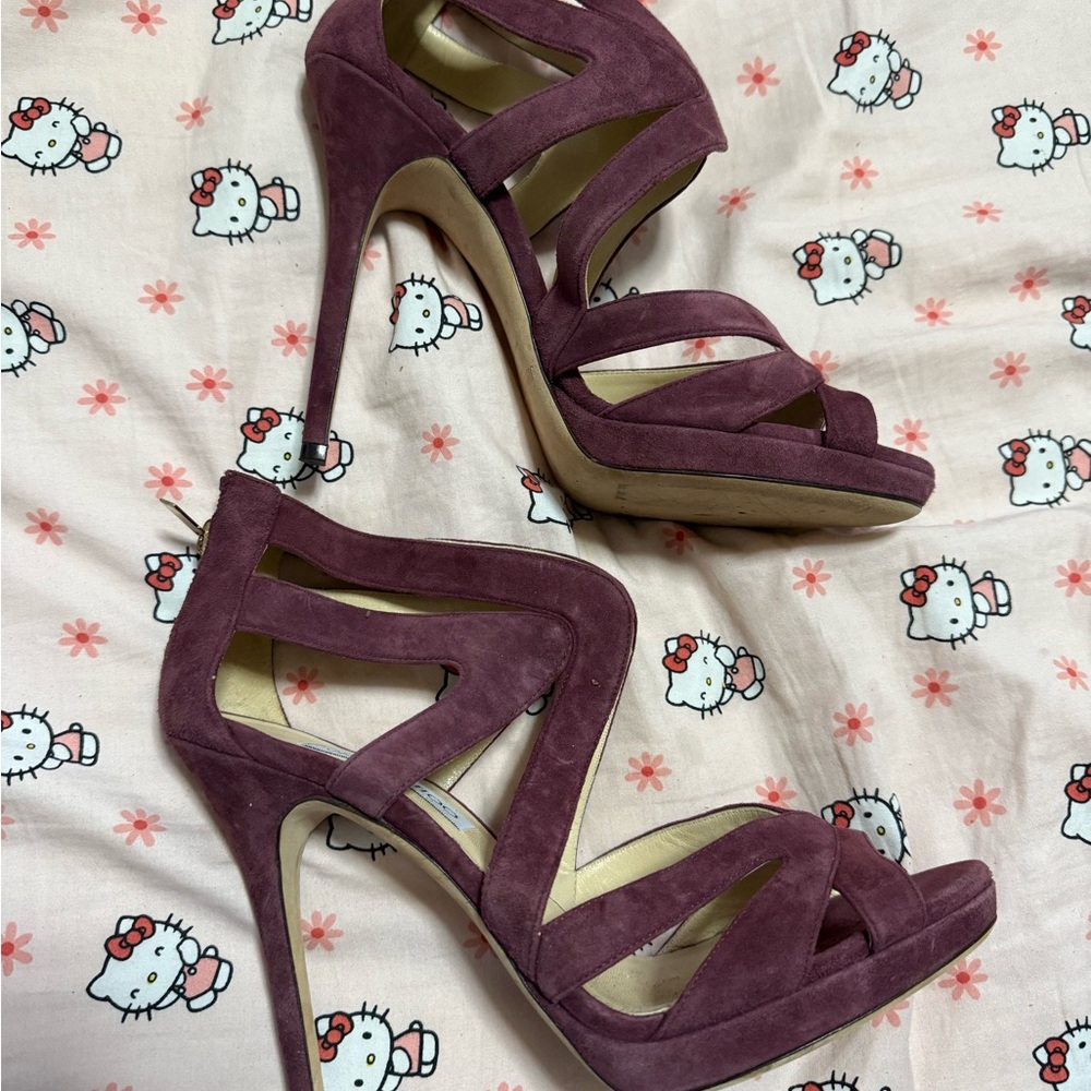Jimmy Choo Plum Strappy Heels